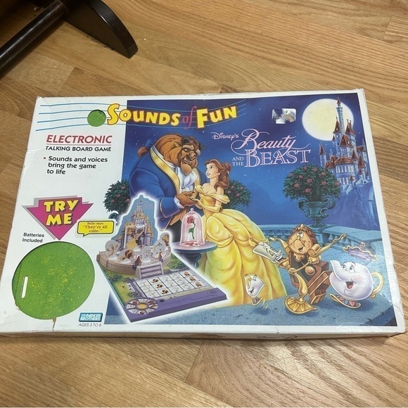 Disney Beauty and the Beast Sounds of Fun Board Game Vintage Belle Electronic - Picture 1 of 8